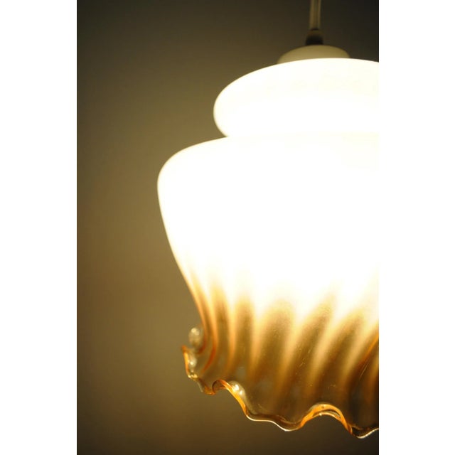Goldenrod Early 20th Century Glass Pendant Light For Sale - Image 8 of 13