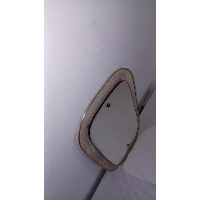 Mid-century mirror in the style of Mathieu Mategot 1960s Material: brass. Good condition, no defects or mechanical damage....