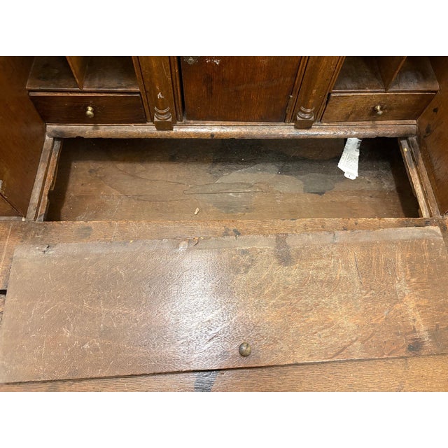 Antique English Georgian Style Slant Top Secretary Desk For Sale - Image 13 of 15