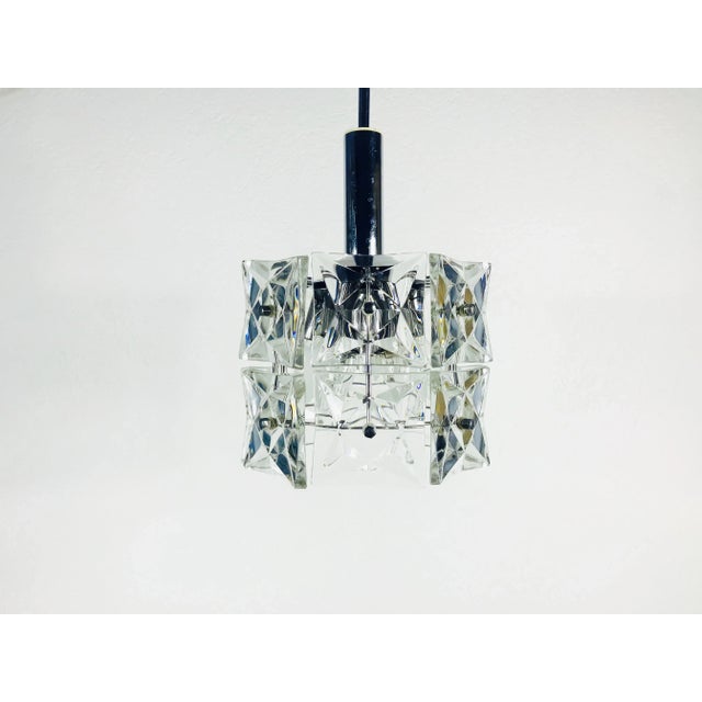 Crystal Glass Hanging Lamp by Kinkeldey, 1960s For Sale - Image 10 of 16