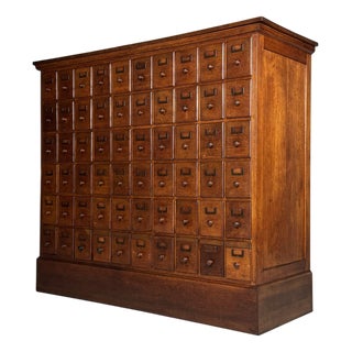 French Oak Pharmacy Cabinet For Sale