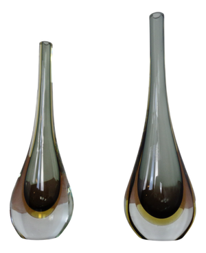 Murano Formia Glass Vases by Giuliani Mian for Fornace Mian, 1980s, Set of 2