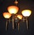 Pink Mid-Century Modern Four-Light Bronze Chandelier with Holophane Prismatic Glass Shades, 1950s For Sale - Image 8 of 18