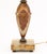 Modern Neoclassical Style Banded Onyx and Brass Lamp For Sale - Image 3 of 6