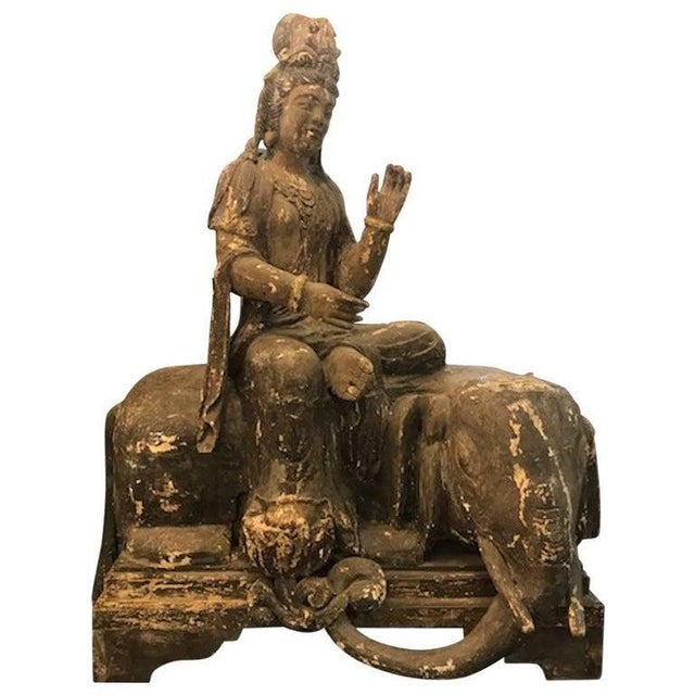 Large Early 19th Century Wooden Hindu Festival Icon of Indra For Sale - Image 8 of 8