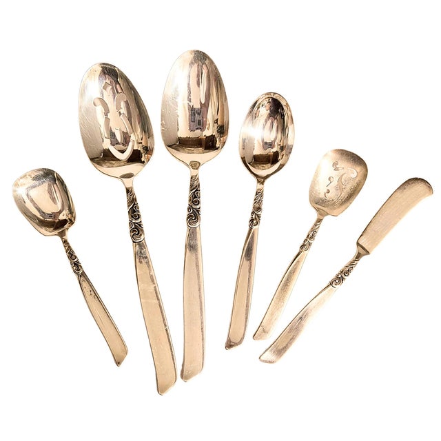 Art Deco Complete 12 Places Settings Plus Extras South Seas Art Nouveau Silverplate Flatware - Set of 73 For Sale - Image 3 of 16
