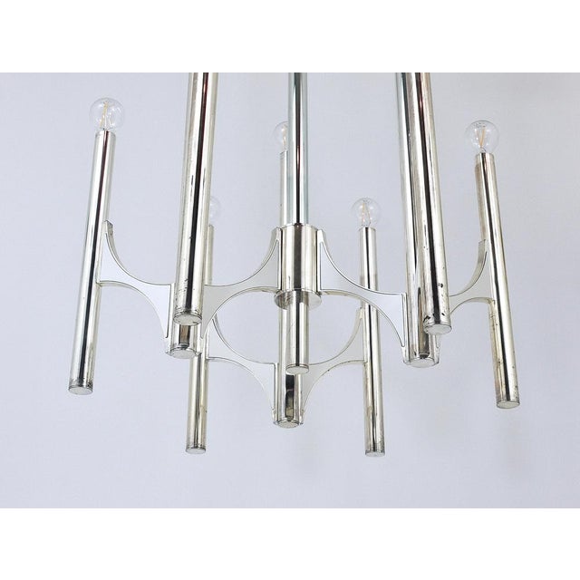 Silver Mid-Century Italian Silver-Plated Chandelier by Gaetano Sciolari for Lightolier, 1960s For Sale - Image 8 of 18