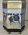 Late 20th Century Vintage Late 20th Century Reverse Painted Hexagonal Tang Horse Table Lamp With Bespoke Navy Blue Shade For Sale - Image 5 of 12