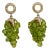 Natural Peridot Briolette and Diamond Hanging Earrings 18 Karat Yellow Gold For Sale