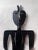Black metal thin sculpture, in the style of Philippe Hiquily. Also reminiscent of Picasso, Miro, cubist, angular, has a...