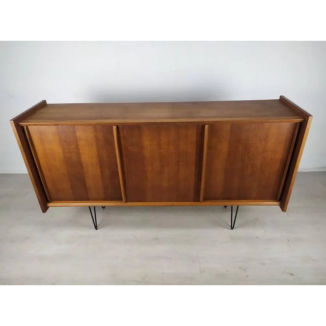 Mid-Century Modern Vintage Oak Sideboard, 1950s For Sale - Image 3 of 18