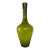 Vintage Mid-Century Italian Empoli-Style Cased Glass Bottle Vase in Olive Green For Sale