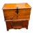 Late 19th Century Antique Primitive Lift Top Trunk Commode Grain Sugar Chest For Sale
