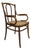 French Individual Bentwood Bistro Chair Carver with Cane Seat, 1920s For Sale