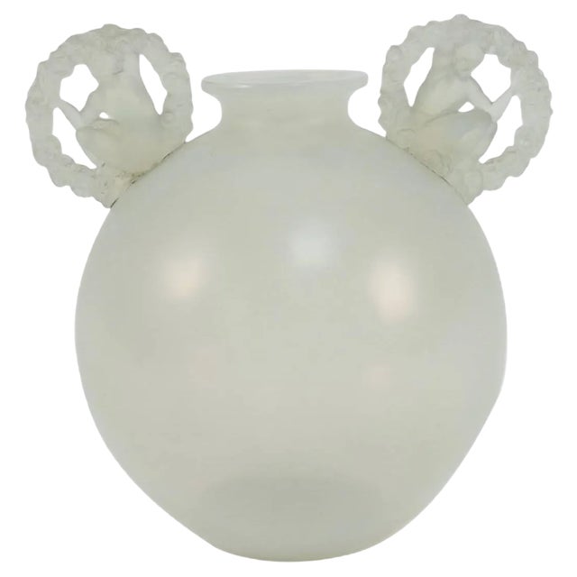 Ronsard Opalescent Vase by René Lalique, 1926 For Sale