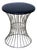 Mid-20th Century MCM Stool Manner of Warren Platner Chrome Wire Base and Black Vinyl Seat For Sale