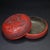 Traditional Late 20th Century Carved Cinnabar Lacquer Box With Landscape and Scholar Scene For Sale - Image 3 of 9