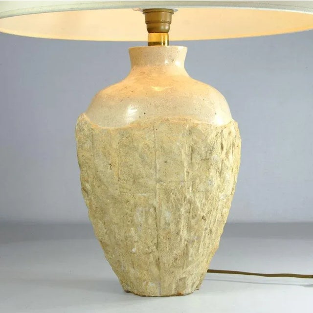 Vintage Lamp in Travertine, 1980s For Sale - Image 6 of 10