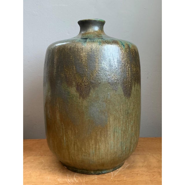 Vintage Handcrafted Studio Pottery Vase For Sale - Image 11 of 11