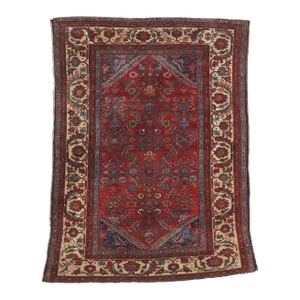 Antique Persian Lilihan Rug - 04'09 X 06'05