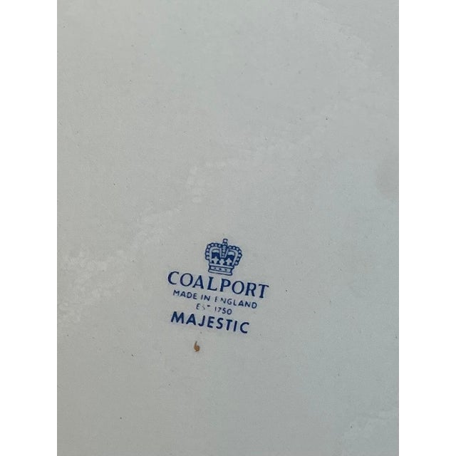 White Vintage Coalport Glazed Ceramic Floral Tray For Sale - Image 8 of 12
