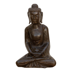 Black Stone Buddha Seated in Meditation
