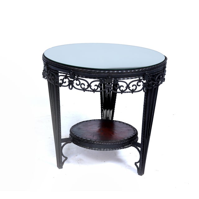 Art Deco French Wrought Iron Coffee Table, 1930s, in Very Good conditions. Designed 1920 to 1949