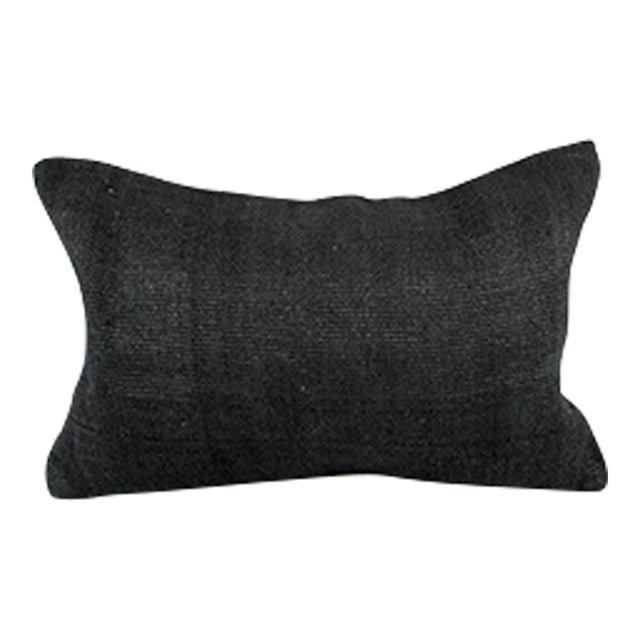 16 x 24 Hemp Pillow Turkish Cushion Natural Black Pillow Cushion Cover For Sale