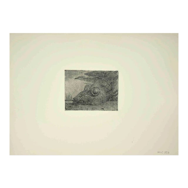 Leo Guida, Surreal Scene, Etching, 1970s For Sale