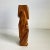 Vintage Hand Carved Wood Statue Palau Micronesia Squatting Figure Mother of Pearl Eyes Tiki Style For Sale - Image 4 of 9