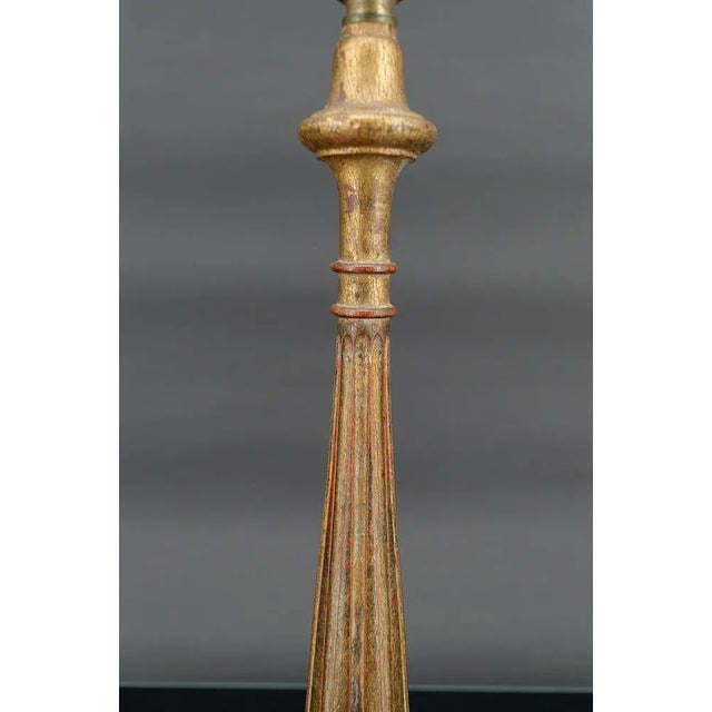 Wood Art Deco Lamp in Gilded Wood, 1920 For Sale - Image 7 of 8