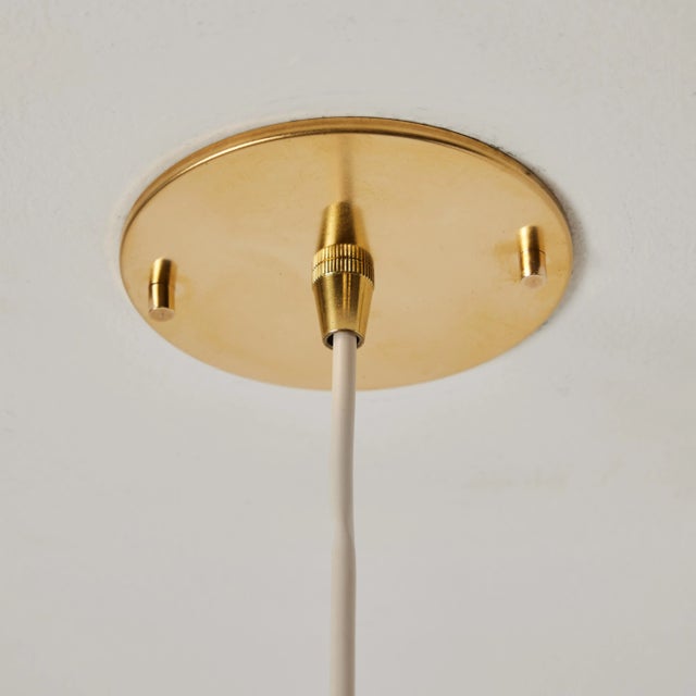 1960s Brass and Bubble Glass Pendants by Helena Tynell, Unmarked - a Pair For Sale - Image 10 of 12