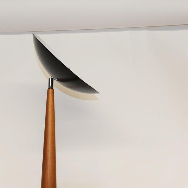 Wooden Floor Lamp with Black Tilted Uplight, 1990s For Sale - Image 5 of 10