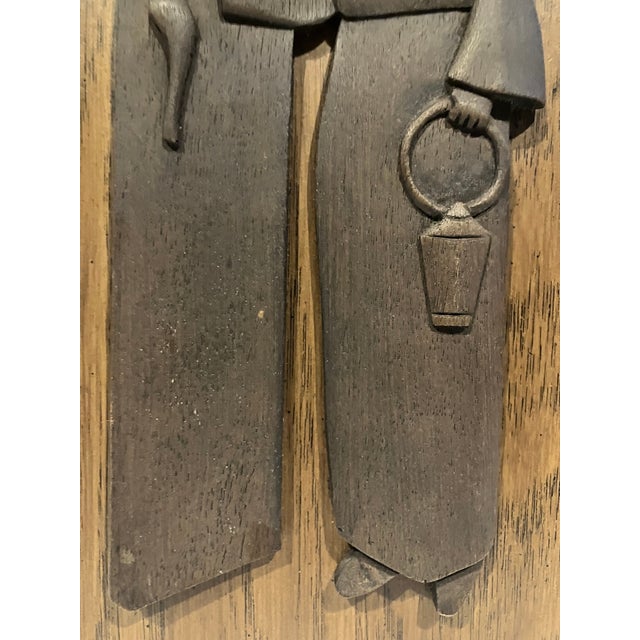 A Modernist Carved Wooden Religious Plaque Depicting Jesus Christ For Sale - Image 4 of 10