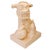 Large Scale Vintage Monochrome Blush Pink Glazed Ceramic Foo Dogs - A Pair For Sale - Image 11 of 17