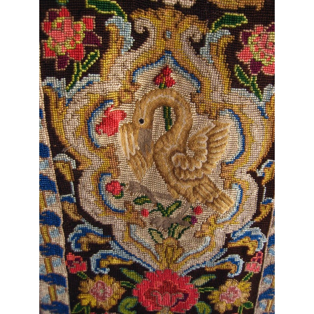 Red Early 19th Century Pair of French Needle Point Tapestry Borders With Birds For Sale - Image 8 of 10