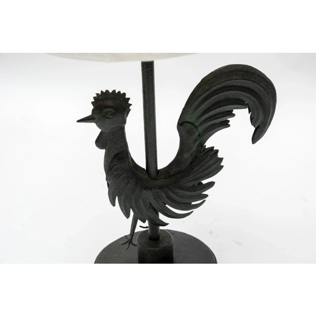 Mid-Century Modern Wrought Iron Table Lamp, 1940s For Sale - Image 3 of 6