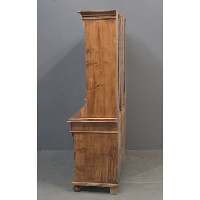 Antique Eastern European Pine Stepback China Cabinet Sideboard Hutch For Sale - Image 16 of 18