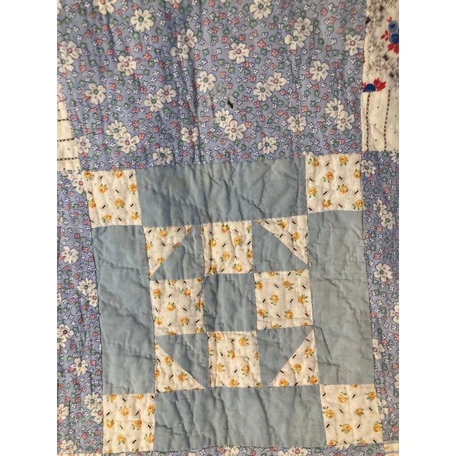 Blue 1920 American Americana Quilt For Sale - Image 8 of 12