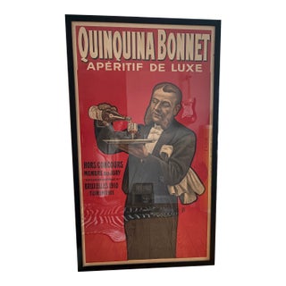 1920s Quinquina Bonnet French Wine Poster For Sale