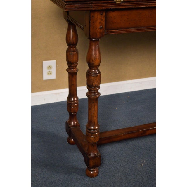 Attributed to Jonathan Charles Country Farmhouse Walnut Hunt Table For Sale - Image 10 of 12