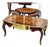 Monumental French Rococo Coffee Table With Marquetry Inlay & Gilded Bronze Mounts For Sale