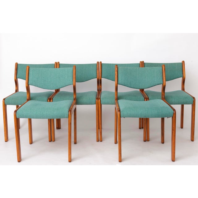 Vintage German Beech Dining Chairs, 1970s, Set of 6 For Sale - Image 10 of 10