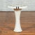 Art Deco White Marble Side Table with Poker Design Round Top and Pedestal Hourglass Base For Sale - Image 3 of 10