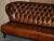 Hand Dyed Brown Leather Chesterfield Sofa For Sale - Image 3 of 15
