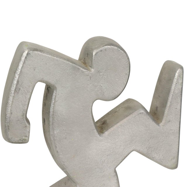 Metal La Linea Bookends by Osvaldo Cavandoli, 1970s, Set of 2 For Sale - Image 11 of 16