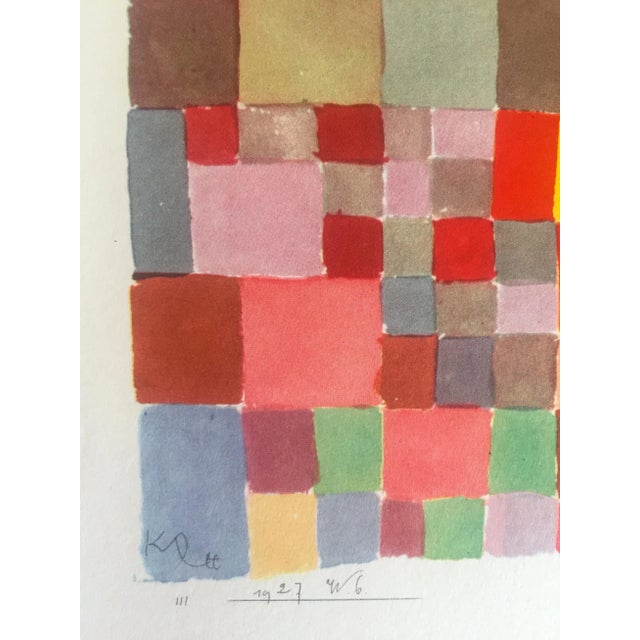 Pink Paul Klee Vintage 1969 Abstract Modernist Lithograph Print " Flora on Sand " 1927 For Sale - Image 8 of 13