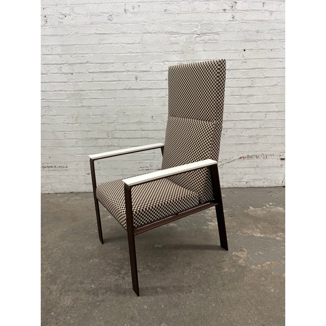 2010s Newly Upholstered David Edward Modern High Back Chair For Sale - Image 5 of 11