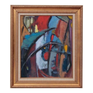 Vibrant Abstract Oil Painting on Canvas, Signed A. Feld, 2011 - Framed For Sale