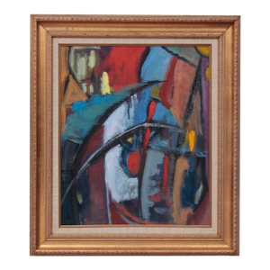 Vibrant Abstract Oil Painting on Canvas, Signed A. Feld, 2011 - Framed